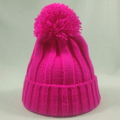 Bright Color Streetwear Hip Hop Winter Hat Knit Cap for Women Men Neon Green Neon Orange Hot Pink Yellow