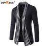 Covrlge New Autumn Winter Classic Cuff Knit Cardigan Men's Sweaters High Quality Men Knitted Coats Male Knitwears MZL046