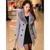 Large Size Woolen Coat Korean Version Mid-Long Big Fur Collar Woolen Windbreaker Autumn Winter Fashion Woolen Outerwear Belt 953