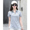 MiiKLN Women Polo Shirt 90% Cotton Collar Stripped 22 Colors Short Sleeves Polo Shirt For Women Plus Size M to 4XL Ladies Polo