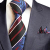 GUSLESON New Paisley Jacquard Woven Silk Mens Tie Handkerchief Set Neck Tie 8cm Striped Ties for Men Suit Business Wedding