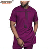 2019 African Clothing for Men Tracksuit Dashiki Shirts and Print Pants Traditional Set Outfits Wear Sweatsuit AFRIPRIDE A1916051