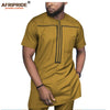 2019 African Clothing for Men Tracksuit Dashiki Shirts and Print Pants Traditional Set Outfits Wear Sweatsuit AFRIPRIDE A1916051