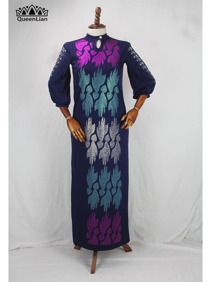 2020 New African Oversize African Loose Design Diamond Dress For Lady   (GLZUAN1#)