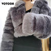Women Mink Coats Winter Top Fashion Faux Fur Coat Elegant Thick Warm Outerwear Woman Fluffy Furry Fake Fur Jacket Mujer S-4xl