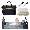 3 In 1 Diaper Bag Backpack Foldable Baby Bed Waterproof Travel Bag with USB Charge Diaper Bag Backpack with Changing Bed