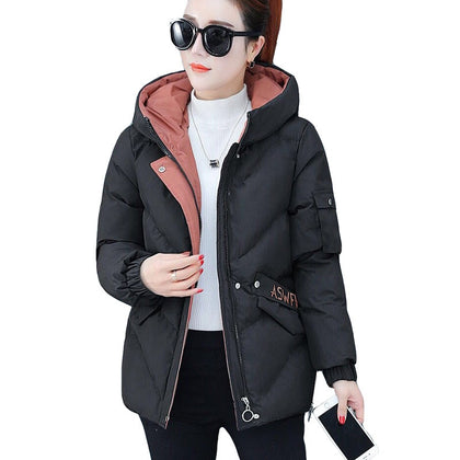 2021 New Winter Women Parkas Hooded Warm Thicken Coat Wadded Jacket Female Down Cotton-Padded Short Parka Gilrs jaqueta feminina