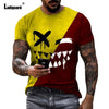 Sexy Mens clothing Basic Tops Fashion Playing cards Print T-shirt 2021 Summer Casual Pullovers Men Tees Shirt Plus Size S-5XL