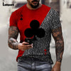 Sexy Mens clothing Basic Tops Fashion Playing cards Print T-shirt 2021 Summer Casual Pullovers Men Tees Shirt Plus Size S-5XL
