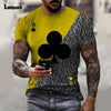 Sexy Mens clothing Basic Tops Fashion Playing cards Print T-shirt 2021 Summer Casual Pullovers Men Tees Shirt Plus Size S-5XL