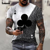 Sexy Mens clothing Basic Tops Fashion Playing cards Print T-shirt 2021 Summer Casual Pullovers Men Tees Shirt Plus Size S-5XL