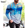 Garmenting Plus SIze Mens clothing Basic Tops Fashion 3D Print T-shirt 2021 New Summer Casual Pullovers Long Sleeve Tees Man 3XL