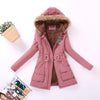 Ailegogo New Autumn Winter Women Cotton Jacket Padded Casual Slim Coat Emboridery Hooded Parkas Size 3XL Wadded Overcoat