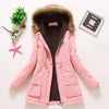 Ailegogo New Autumn Winter Women Cotton Jacket Padded Casual Slim Coat Emboridery Hooded Parkas Size 3XL Wadded Overcoat