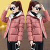 2021 New Winter Jacket Women Parkas Hooded Thick Down Cotton Padded Parka Female Jacket Short Coat Slim Warm Outwear P772