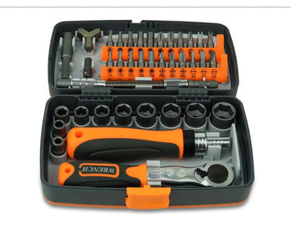 Jewii 38-in-1 Ratchet Screwdriver Bits Set Portable Socket Wrench Tool Kits Bicycle Repair Torque Wrench