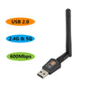 PzzPss Mini Wifi Adapter Wireless USB 1200Mbps 600Mbps Lan USB Ethernet 2.4G 5G Dual Band Wi-fi Network Card 802.11n/g/a/ac