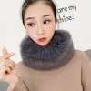 53CM Length Furry Scarves Winter Warm Women Fashion Faux Fox Fur Collar Scarf Shawl Stole Furry Neck Wrap Circles