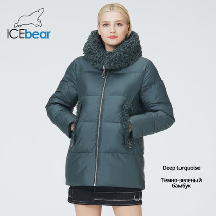 ICEbear 2021 new hooded women's jacket high-quality female clothing fashion windproof and warm brand apparel GWD21517I