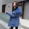 Ailegogo New Winter Jacket Women Large Fur Collar Hooded Parkas Thickness Cotton Padded Overcoat  Size 3XL Snow Outwear