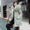 Ailegogo New Winter Jacket Women Large Fur Collar Hooded Parkas Thickness Cotton Padded Overcoat  Size 3XL Snow Outwear