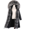 2021 New Big Real Raccoon Fur Collar Real Natural Fur Coat Winter Jacket Long Women Raccoon Fur Liner Hooded Parkas