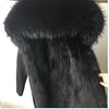 2021 New Big Real Raccoon Fur Collar Real Natural Fur Coat Winter Jacket Long Women Raccoon Fur Liner Hooded Parkas