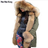 2021 New Big Real Raccoon Fur Collar Real Natural Fur Coat Winter Jacket Long Women Raccoon Fur Liner Hooded Parkas