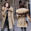 Winter Jacket Women Parkas 2021 New Thicken Warm Casual Long Coat Fur Lining Cotton Fur Collar Warm Hooded Parkas Plus Size 6XL