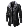 New Winter Plush Fur Integrated Business Casual Fur Middle And Long Suit Collar Men's Windbreaker Leather Jacket Coats