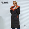 MIEGOFCE 2021 New Winter Collection Coat Women Fashion Jacket With Hood Knee Length Comfortable Pockets Tailoring Parka D21008