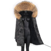 2021 New Big Real Raccoon Fur Collar Real Natural Fur Coat Winter Jacket Long Women Raccoon Fur Liner Hooded Parkas