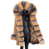 2021 New Big Real Raccoon Fur Collar Real Natural Fur Coat Winter Jacket Long Women Raccoon Fur Liner Hooded Parkas