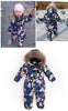 -30 Russia Winter Clothes Baby Girls Jackets Thicken Coats Children Snowsuit For Girls Hooded Children's Rompers Boys Outerwear