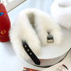 ZDFURS* 2021 Winter Fur Collar Female Fox Fur Scarf Whole Leather Real Fur  scarf with Leather Short Fur Scarf Female