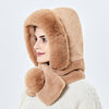 Mink Fur Hat Winter Women Thicken Warm Cap Hooded Girl Outdoor Ski Windproof Gorro Russia Soft Ear Protection Fluffy Beanies