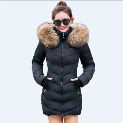 2021 Detachable hat and fur collar winter jacket women Winter And Autumn Wear High Quality Parkas Outwear Women Long Coats