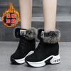 Women's boots 2021 new women's suede and cotton warm women's shoes short boots fashion high-heeled non-slip black women's boots