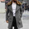 2021 Mens Double Breasted Wool & Blend Coats Autumn Lapel Collar retro Jacket Freeze Velvet Outerwear Sexy Fashion Long Overcoat
