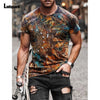 Garmenting Plus Size Mens Top clothing Fashion 3D Print T-shirt 2021 New Summer Casual Pullovers Round Neck Tees Shirt Man 5XL