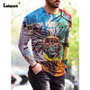 Sexy Mens clothing Basic Top Plus Size 3xl Men Fashion 3D Print T-shirt 2021 Summer Casual Pullovers Male Long Sleeve Tees Shirt