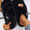Plush Slippers Fur Slides Fashion Cross Band Flat Sandals Winter House Women Fur Slippers Ladies Indoor Fluffy Shoes 2021
