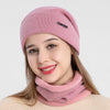 2020 Winter Beanies Hat Scarf Set Men Knit SkullCap Thick plush Unisex velvet cap Women Russia ski Neck Warm wool coldproof hat