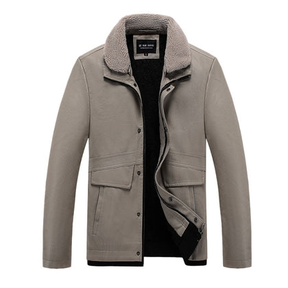4Xl Plus Autumn New Thick Warm Fleece Leather Jacket Men Winter Outwear Casual Fashion Classic PU Faux Leather Jacket Coat Men