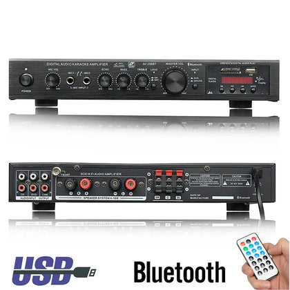 Sunbuck Bluetooth Digital Amplifier Stereo LED USB AV Power Surround 298BT High Resolution Amplificador Audio Processor