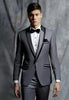 2017 Latest Coat Pant Designs Grey Tuxedo Jacket Prom Men Suit Slim Fit Skinny 2 Piece Custom Suits Groom Blazer Terno Masuclino - Surprise store