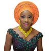 2018 african headtie for woman nigerian gele already made auto gele hele turban aso ebi big brim beautiful wedding headtie - Surprise store