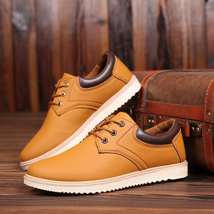 New Leather Shoes Men's Flats Oxfords Shoes Fashion Design Men Causal Shoes Lace-Up Leather Shoes For Men Sneaker Oxford