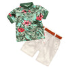 Baby Boys Clothing Sets Summer Children's T Shirts + Shorts + Belt 3pcs Suits Bow Pants Sports Kids Clothes Fashion Clothes