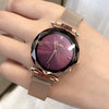 2019 Luxury Brand lady Crystal Watch Magnet buckle Women Dress Watch Fashion Quartz Watch Female Stainless Steel Wristwatches